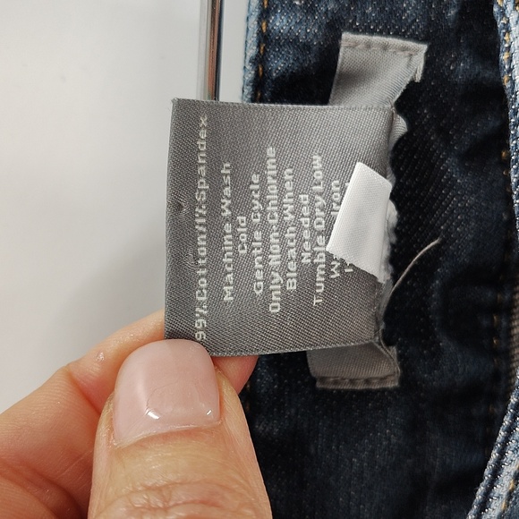 Ann Taylor Factory Curvy Fit Lower On Waist Crop Denim Stretch  Jeans Size 6 - Picture 3 of 4